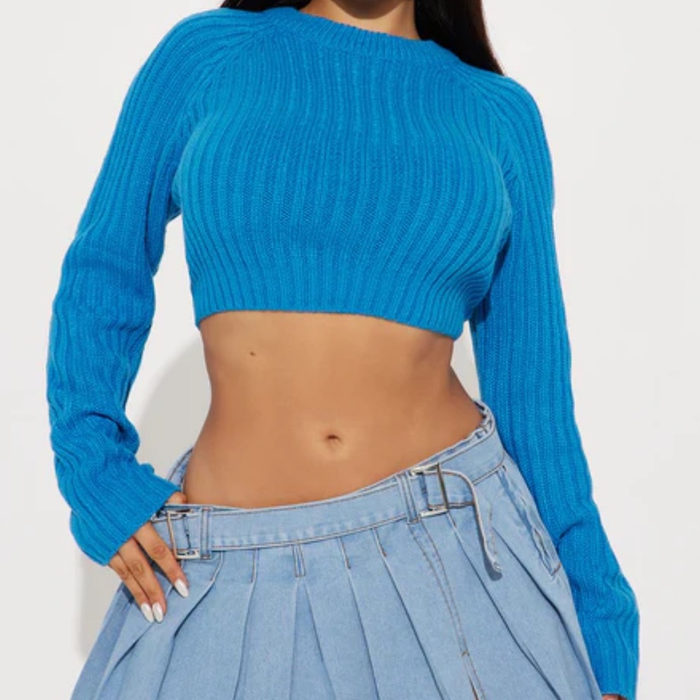 Fashion Nova | The Ultimate Staple Sweater - Blue